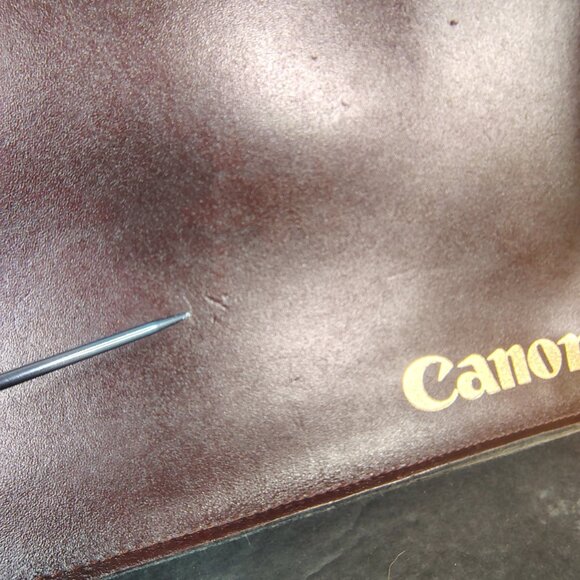 VINTAGE Canon Camera Leather Portfolio Briefcase Hand Bag Photography - Picture 8 of 14